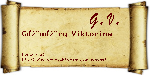 Gömöry Viktorina névjegykártya
